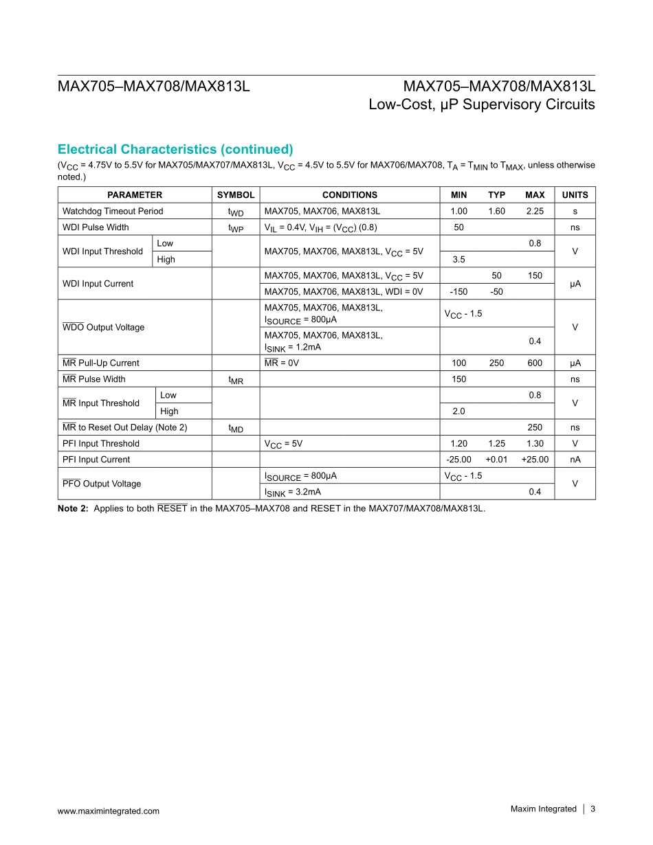 IC封装资料_电源管理芯片_MAX705CSA_T.pdf_第3页