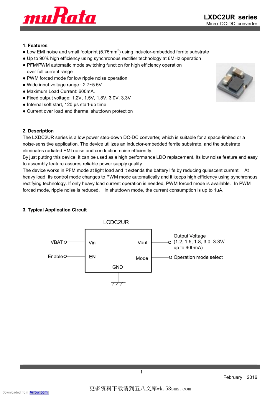 IC封装资料_电源管理芯片_LXDC2UR33A-122.pdf_第1页