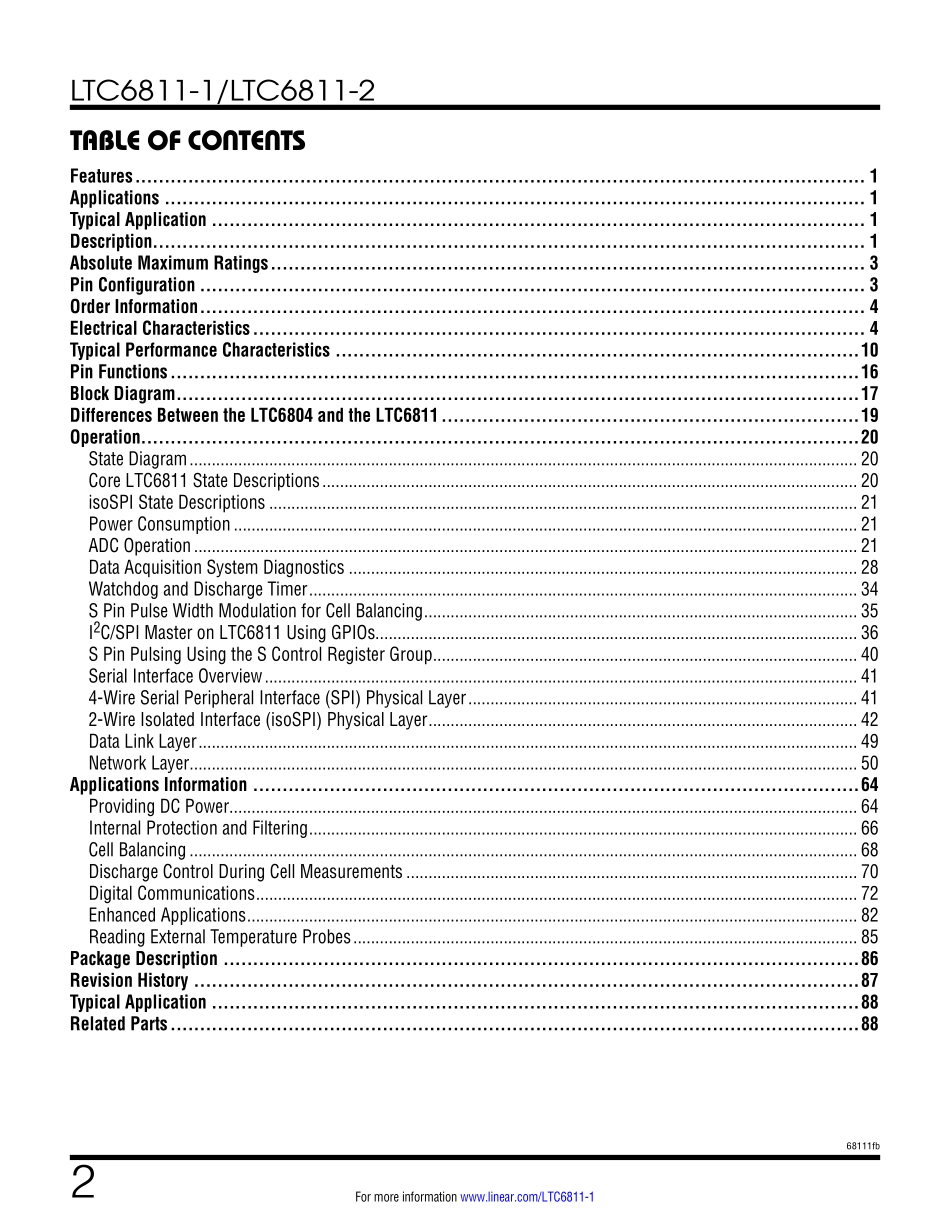 IC封装资料_电源管理芯片_LTC6811IG-1_TRPBF.pdf_第2页