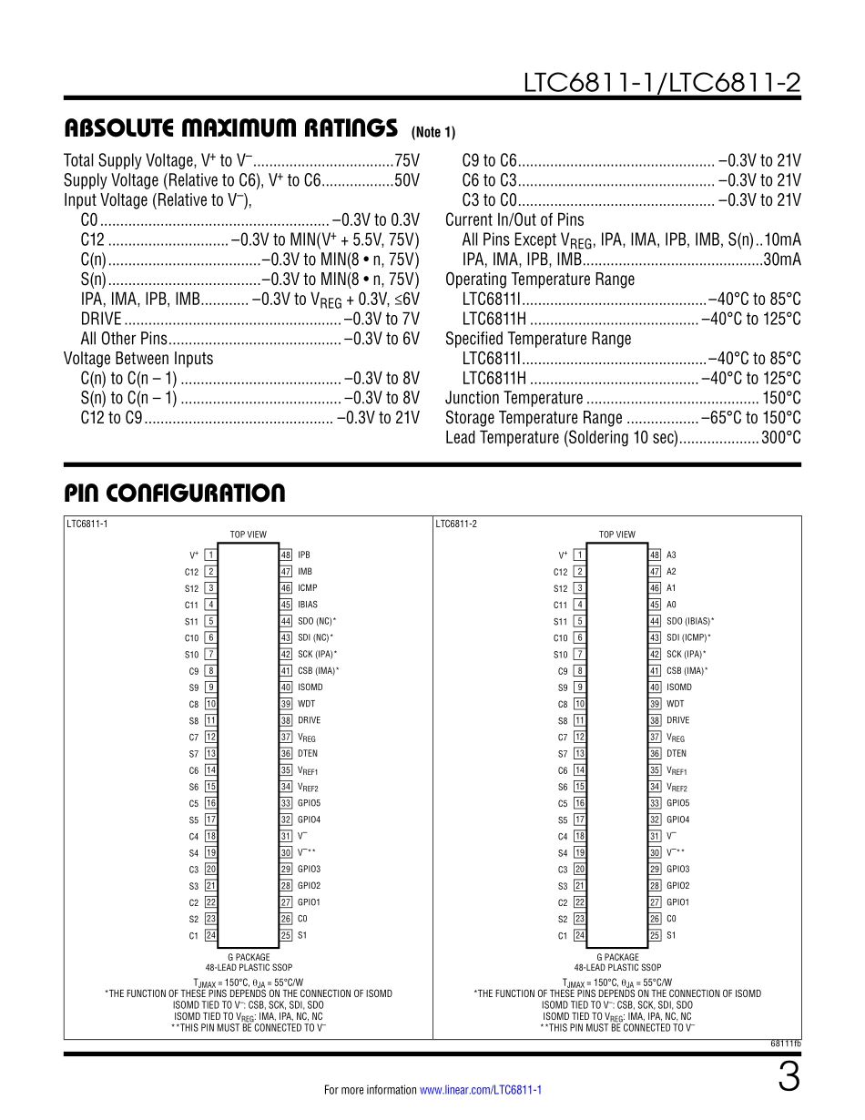 IC封装资料_电源管理芯片_LTC6811IG-1_TRPBF.pdf_第3页