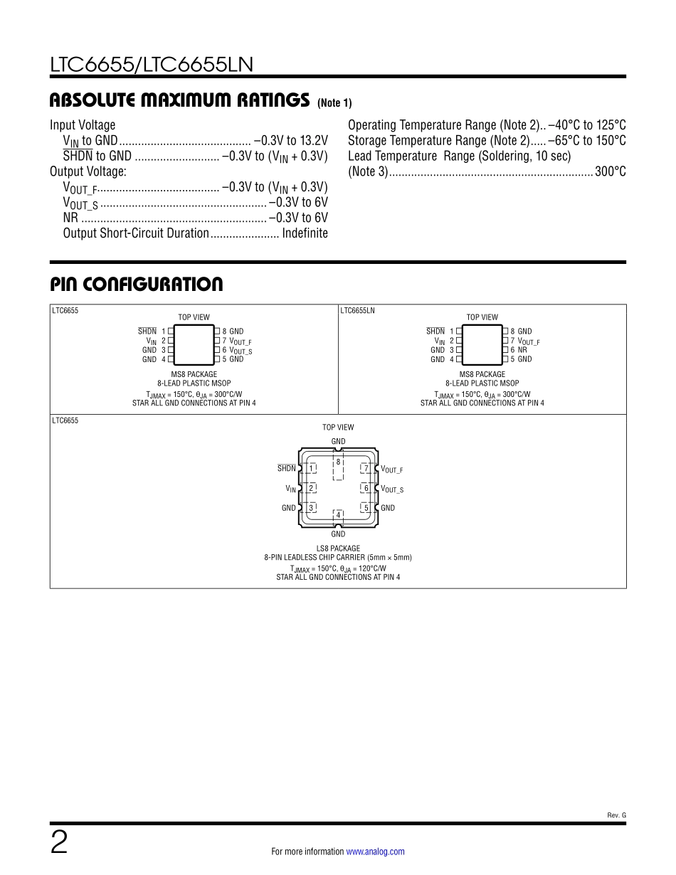 IC封装资料_电源管理芯片_LTC6655BHMS8-5_TRPBF.pdf_第2页