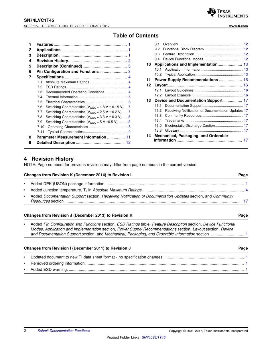 IC封装资料_接口及驱动芯片_SN74LVC1T45DCKR.pdf_第2页