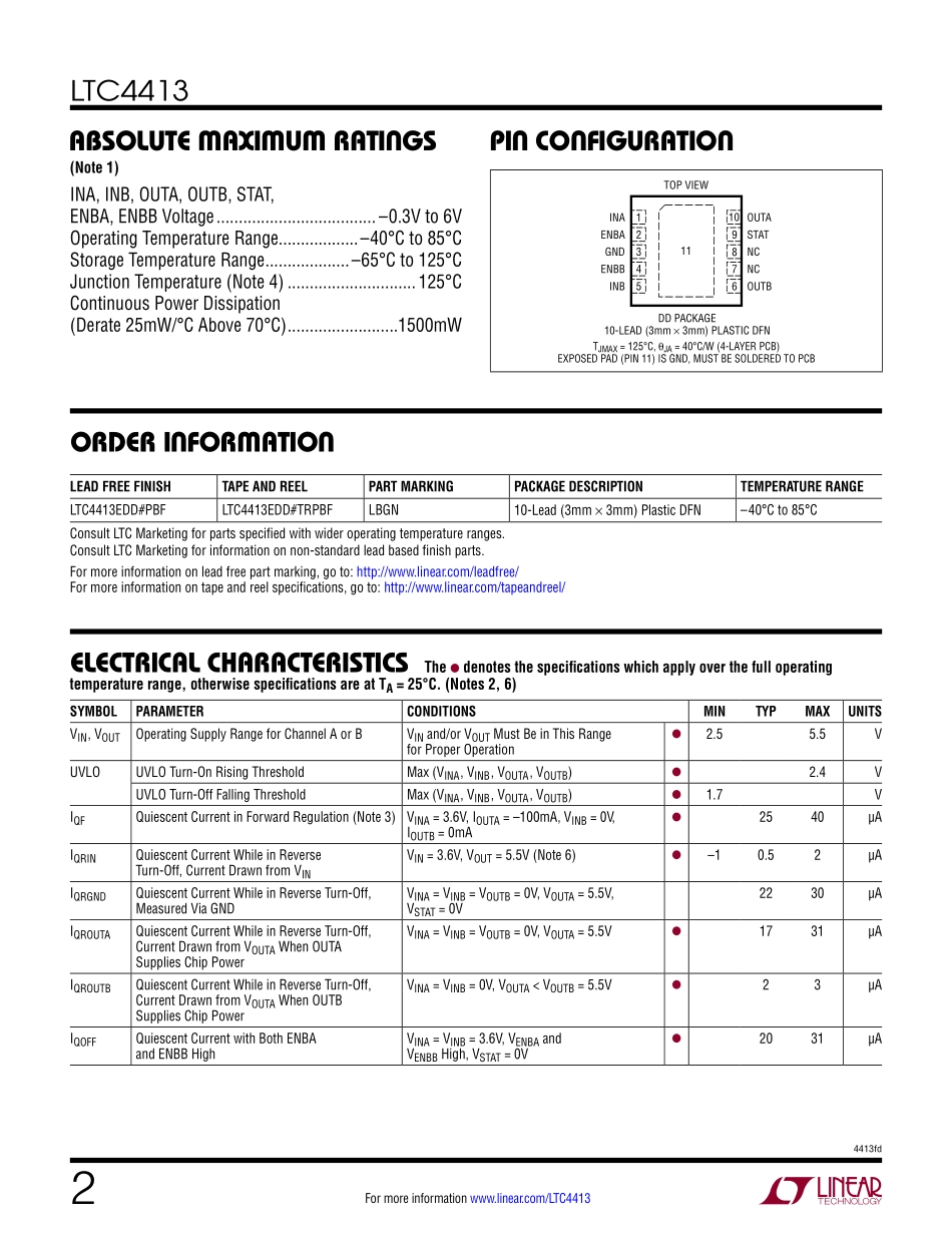 IC封装资料_电源管理芯片_LTC4413EDD_TRPBF.pdf_第2页