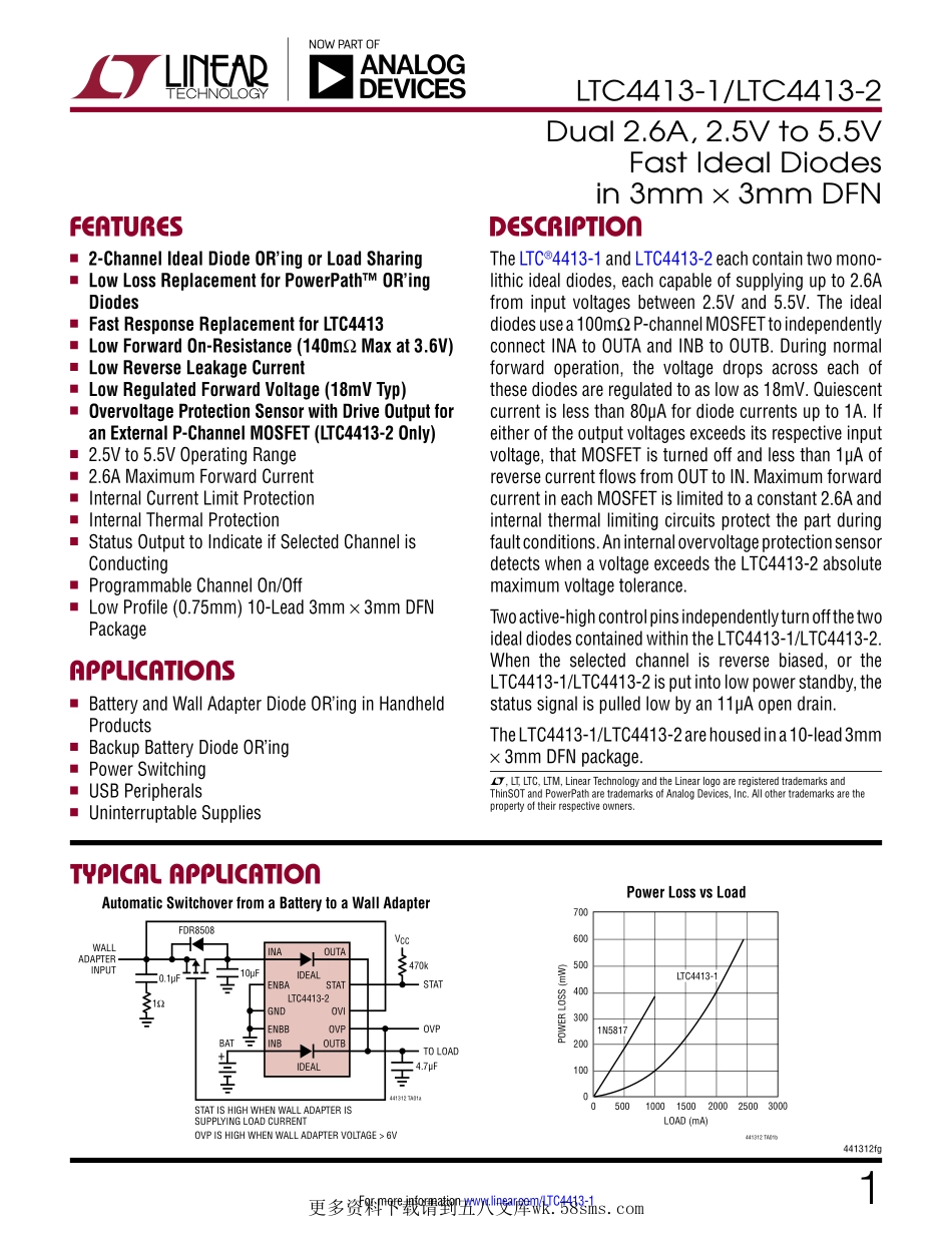 IC封装资料_电源管理芯片_LTC4413EDD-1_PBF.pdf_第1页
