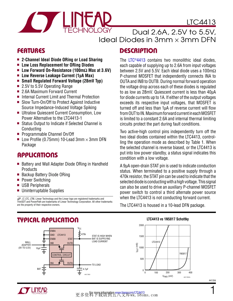 IC封装资料_电源管理芯片_LTC4413EDD_PBF.pdf_第1页