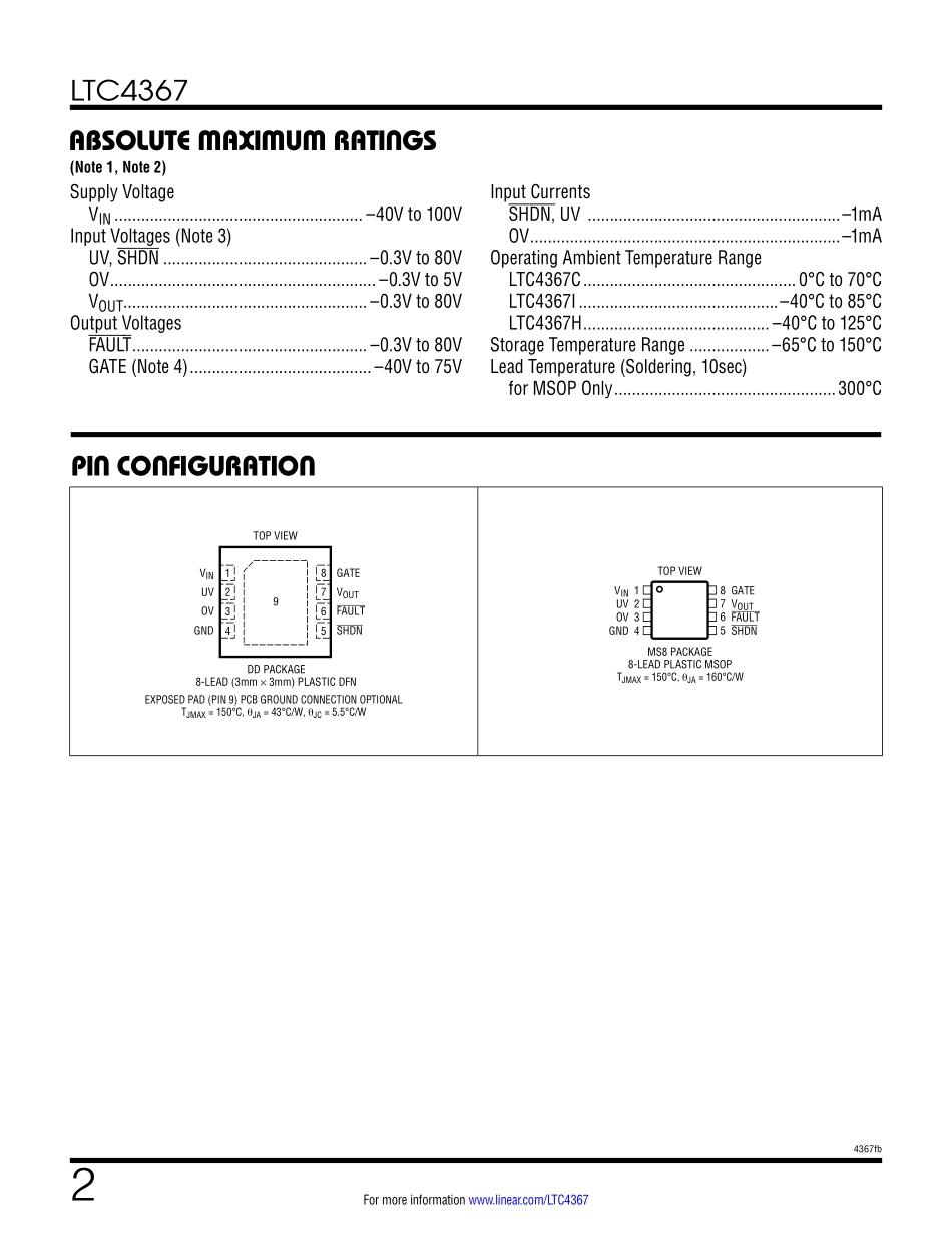 IC封装资料_电源管理芯片_LTC4367IDD_PBF.pdf_第2页