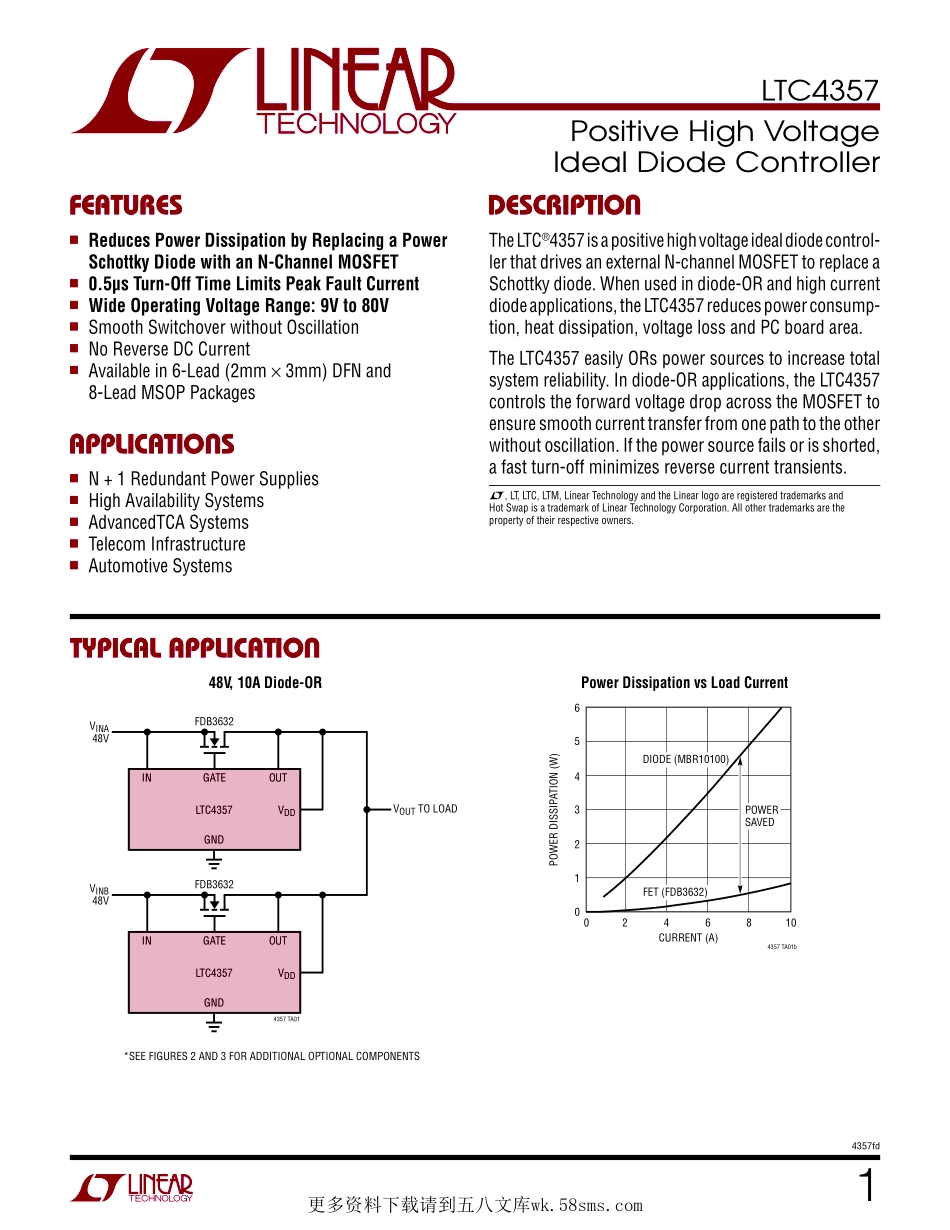 IC封装资料_电源管理芯片_LTC4357IDCB_TRPBF.pdf_第1页