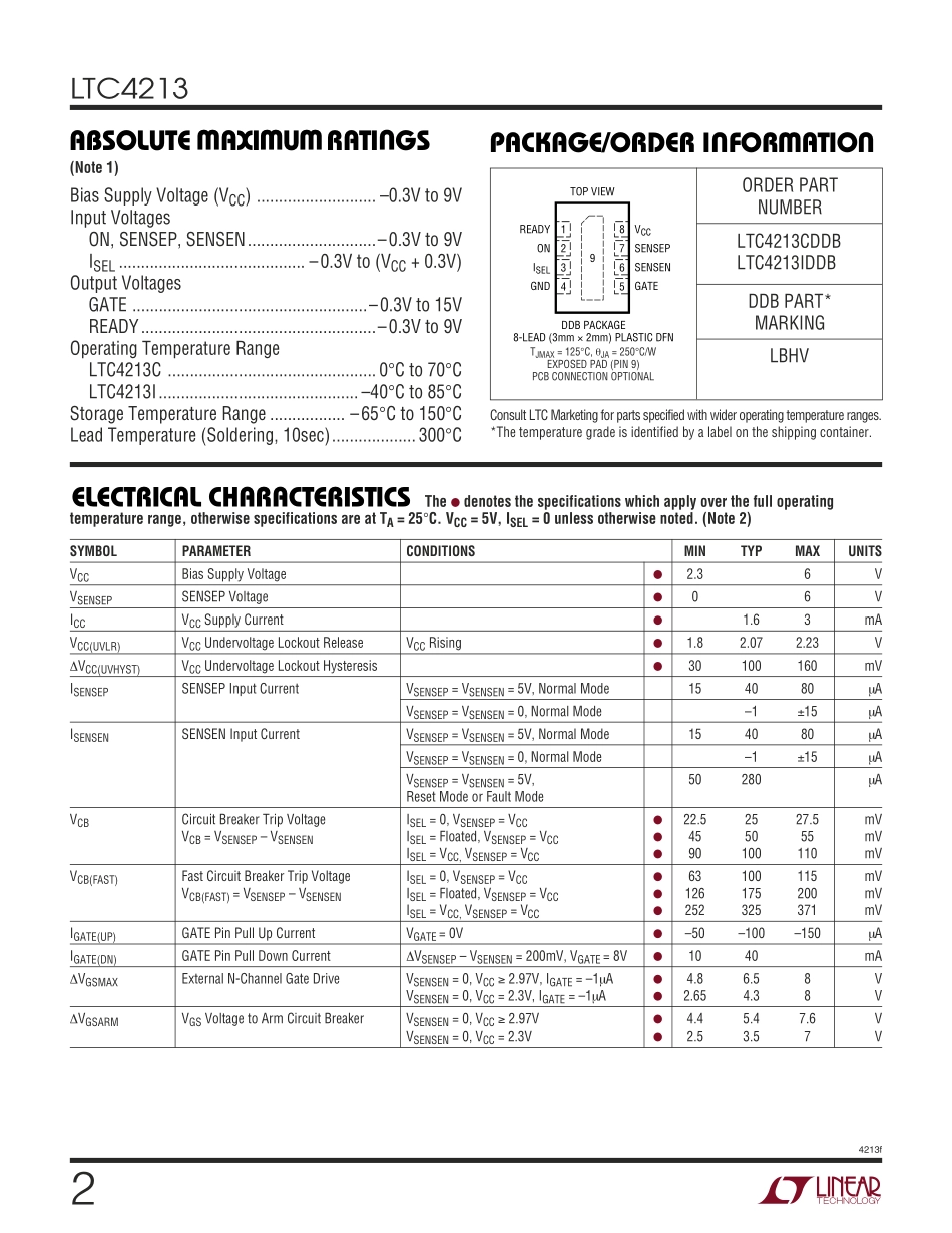 IC封装资料_电源管理芯片_LTC4213IDDB_TRMPBF.pdf_第2页