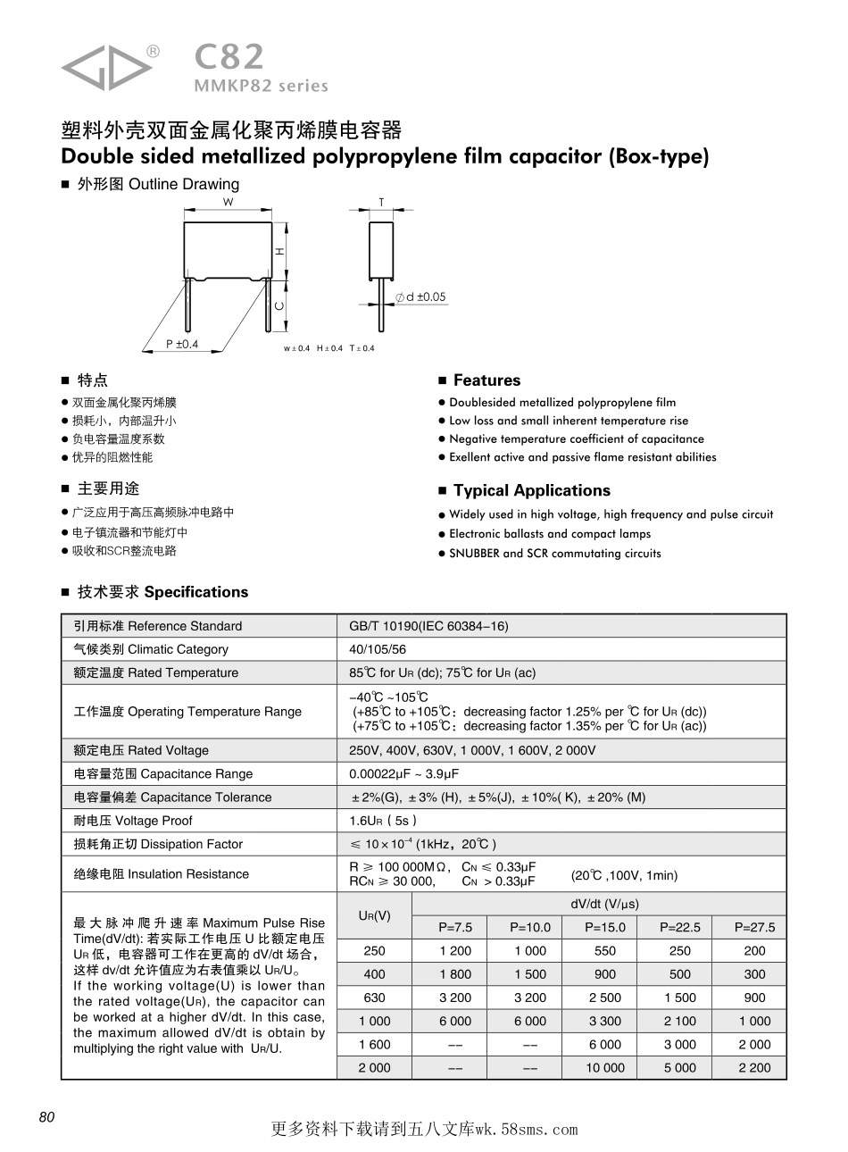 IC封装资料_电容_C822J333J60C350.pdf_第1页
