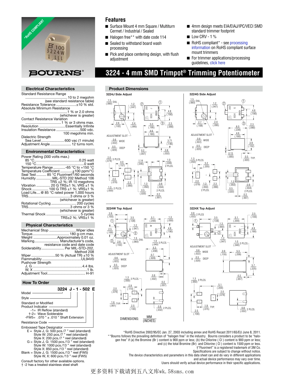 IC封装资料_电阻_3224W-1-103E.pdf_第1页