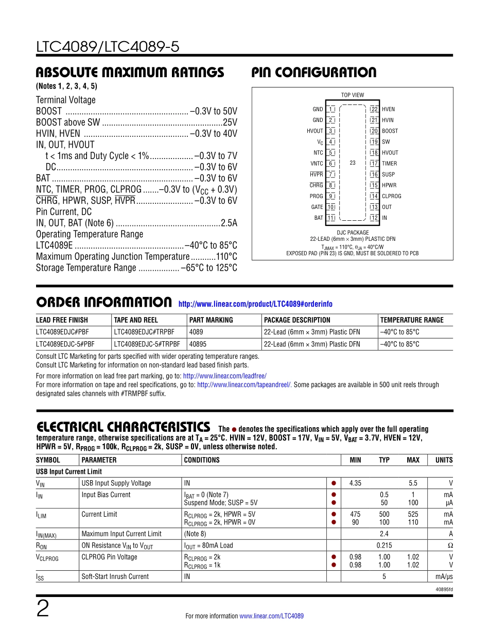 IC封装资料_电源管理芯片_LTC4089EDJC_PBF.pdf_第2页