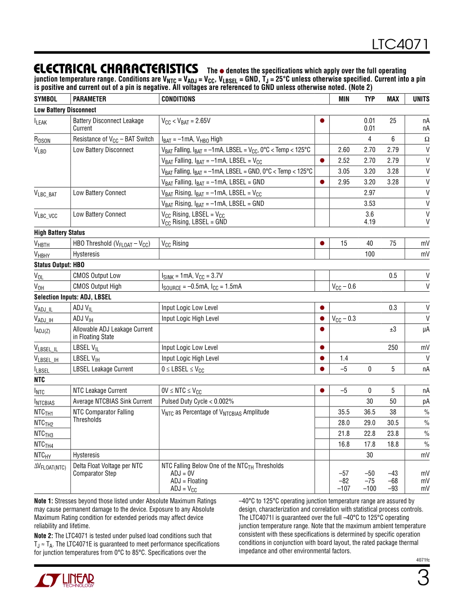 IC封装资料_电源管理芯片_LTC4071EDDB_TRPBF.pdf_第3页