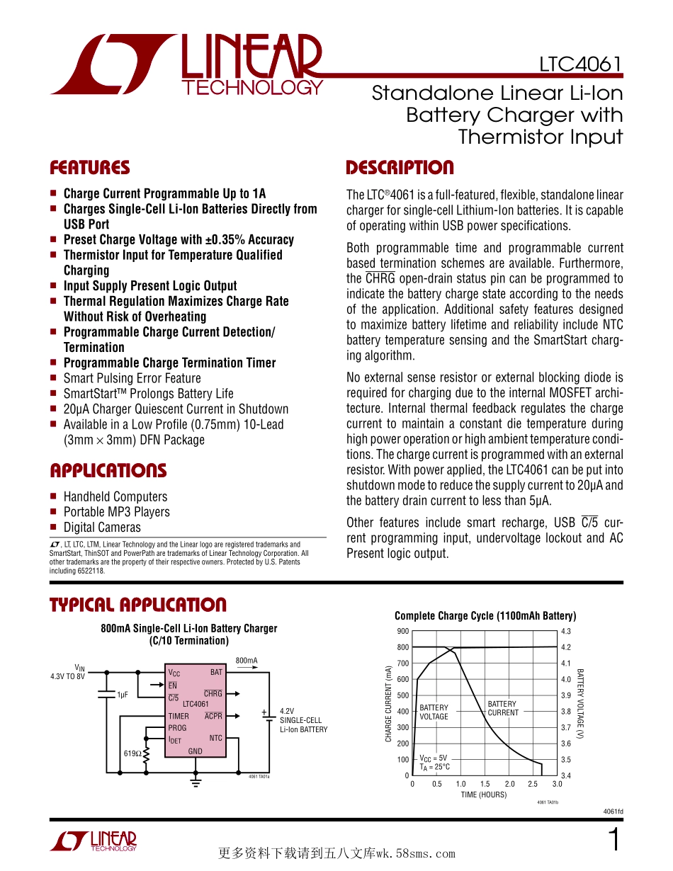 IC封装资料_电源管理芯片_LTC4061EDD_TRPBF.pdf_第1页