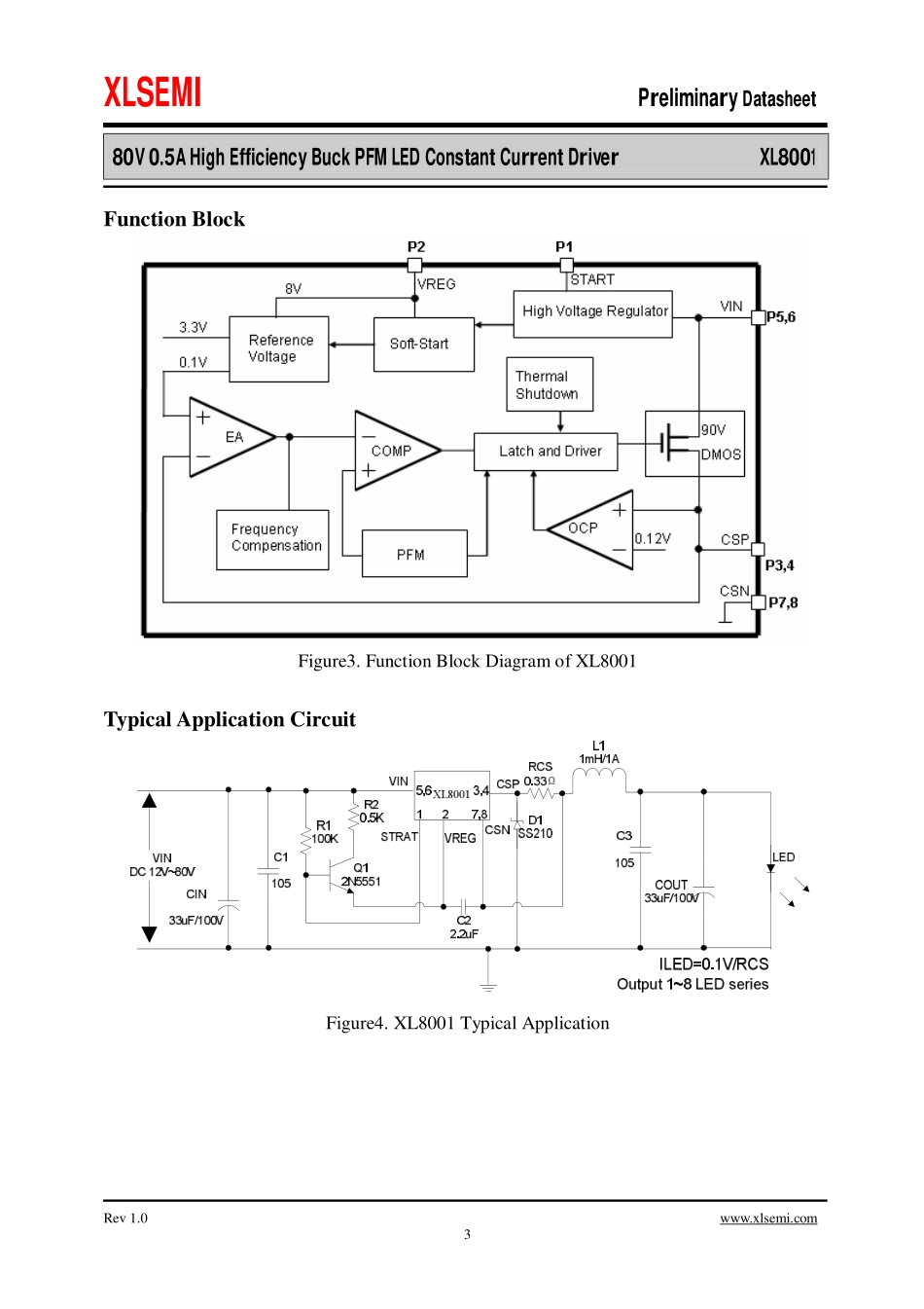 IC封装资料_电源管理芯片_XL8001.pdf_第3页