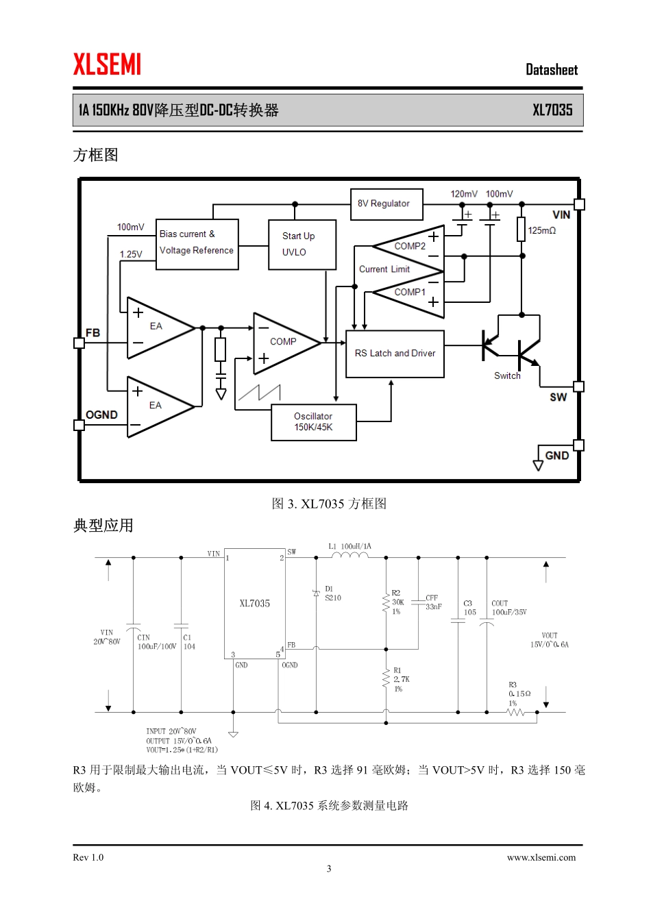 IC封装资料_电源管理芯片_XL7035.pdf_第3页