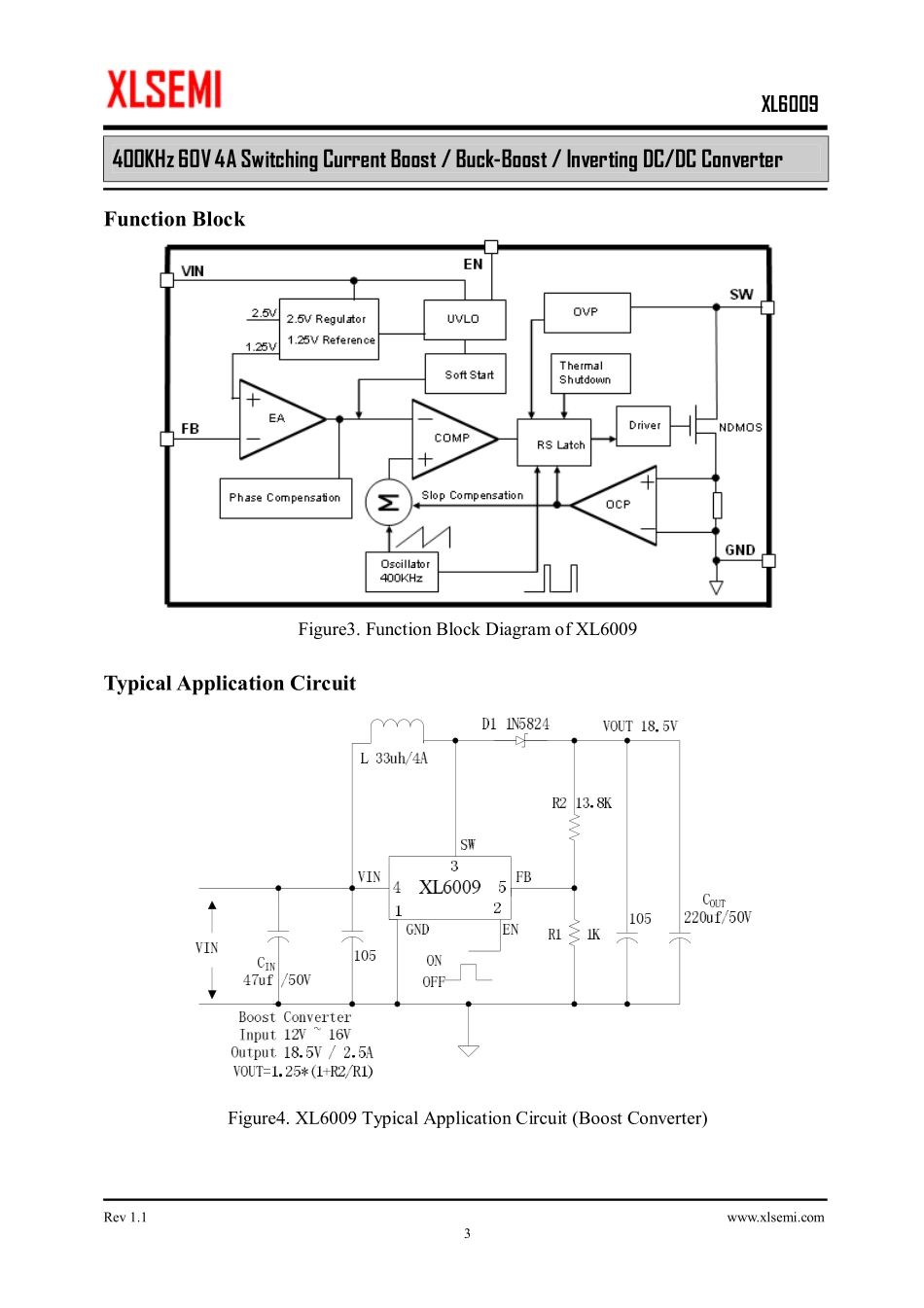 IC封装资料_电源管理芯片_XL6009.pdf_第3页