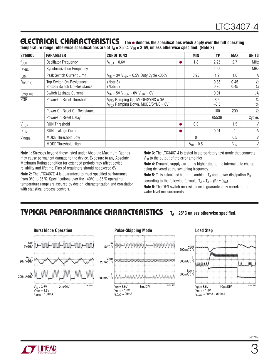 IC封装资料_电源管理芯片_LTC3407EDD-4_TRPBF.pdf_第3页