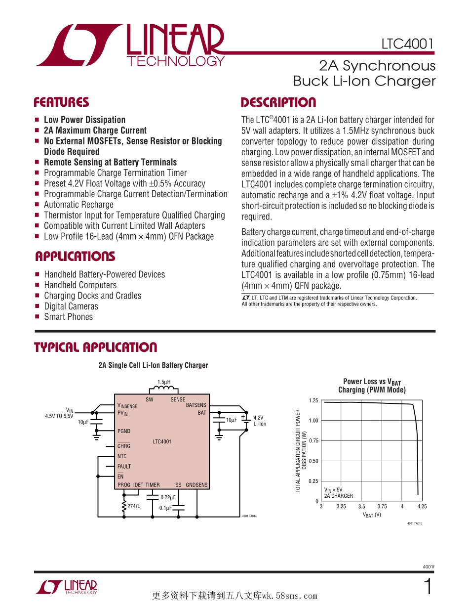 IC封装资料_电源管理芯片_LTC4001EUF_TRPBF.pdf_第1页