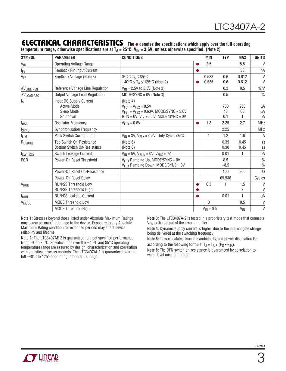 IC封装资料_电源管理芯片_LTC3407AEDD-2_TRPBF.pdf_第3页