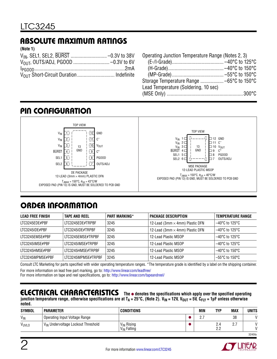 IC封装资料_电源管理芯片_LTC3245IMSE_PBF.pdf_第2页