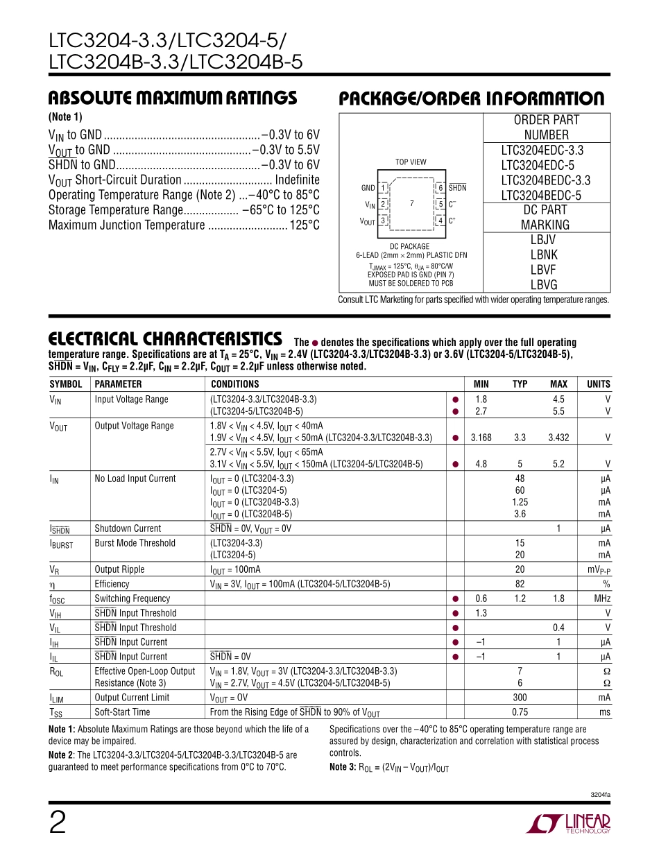 IC封装资料_电源管理芯片_LTC3204EDC-5_TRMPBF.pdf_第2页