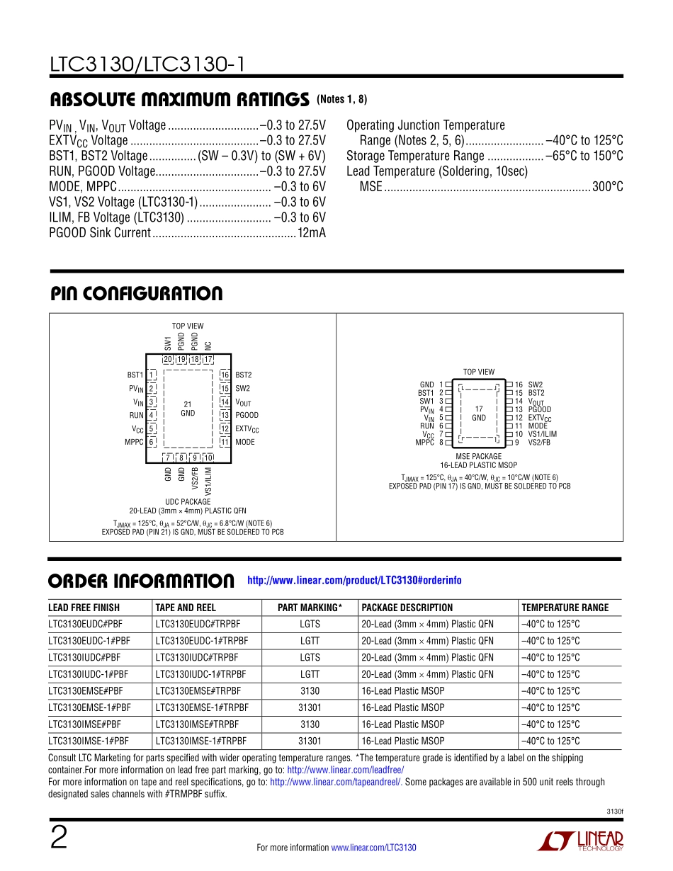 IC封装资料_电源管理芯片_LTC3130EMSE_TRPBF.pdf_第2页