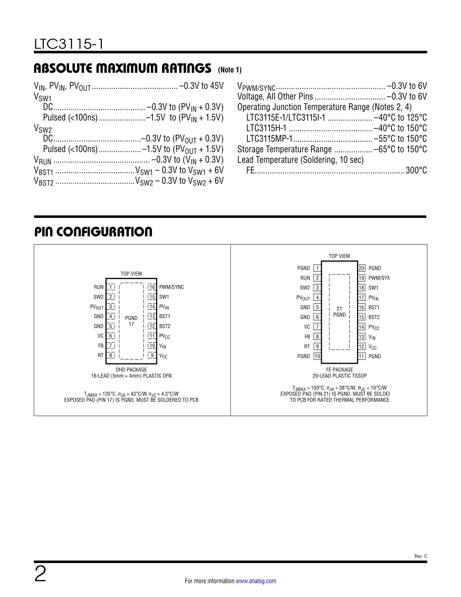 IC封装资料_电源管理芯片_LTC3115EFE-1_TRPBF.pdf_第2页