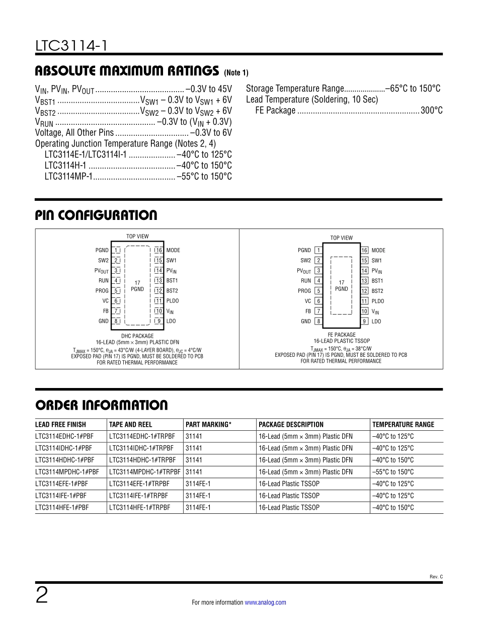 IC封装资料_电源管理芯片_LTC3114IDHC-1_PBF.pdf_第2页