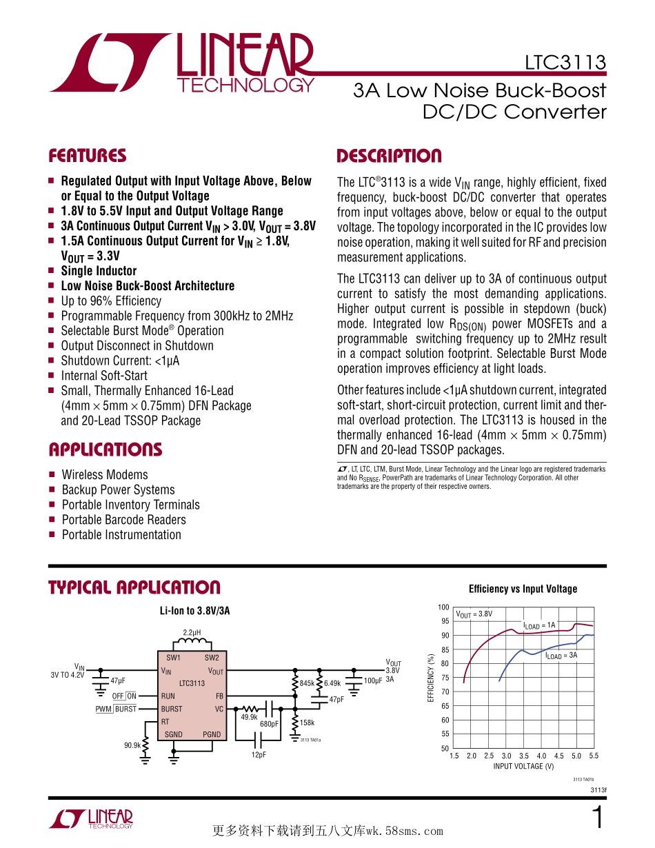 IC封装资料_电源管理芯片_LTC3113EDHD_TRPBF.pdf_第1页