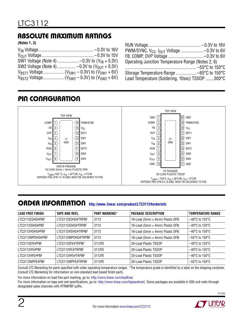 IC封装资料_电源管理芯片_LTC3112EDHD_TRPBF.pdf_第2页