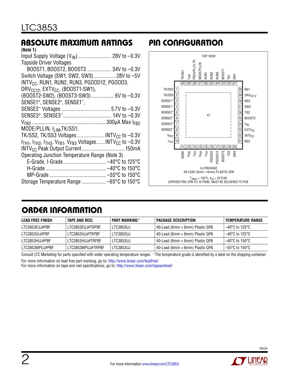 IC封装资料_电源管理芯片_LTC3853EUJ_PBF.pdf_第2页