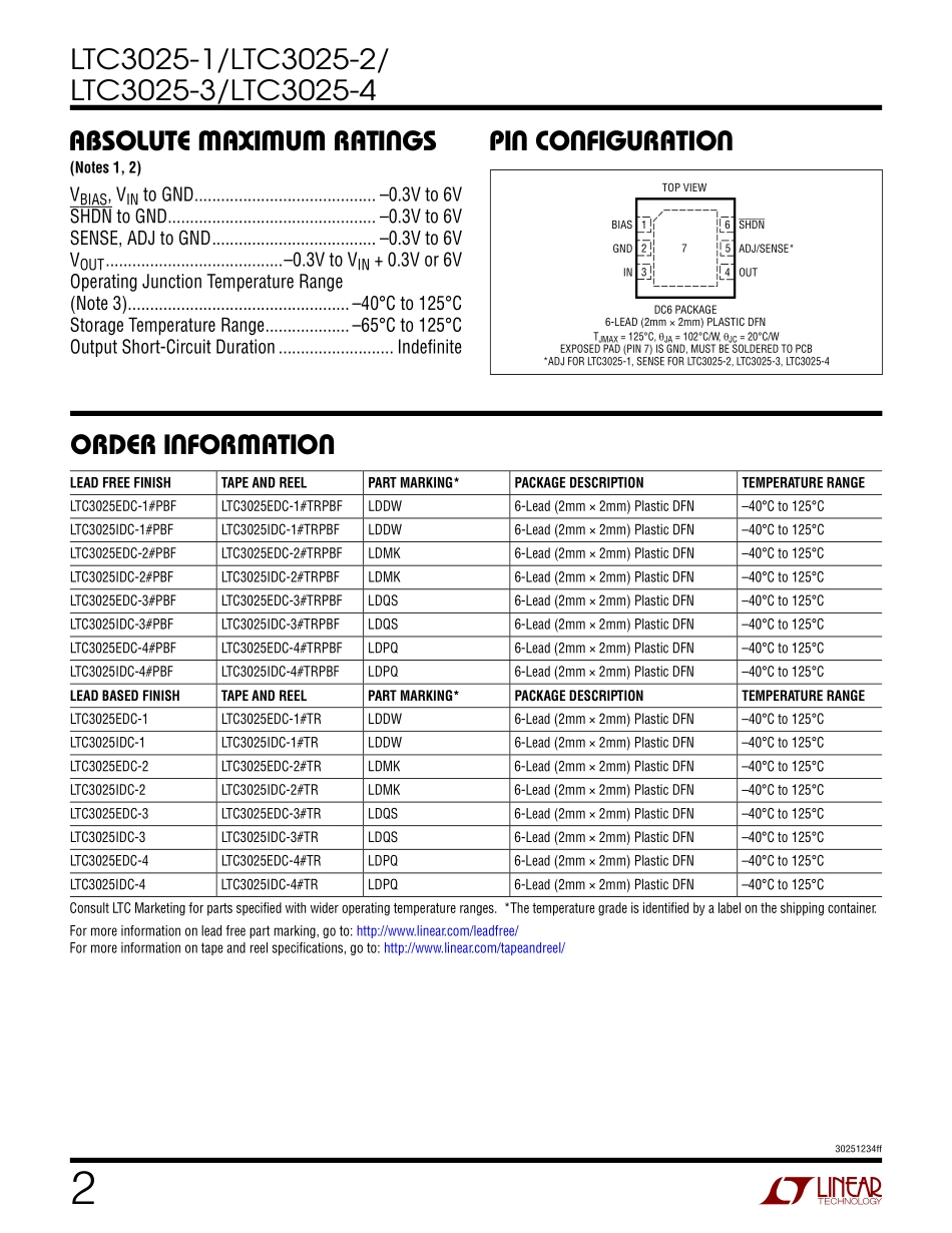 IC封装资料_电源管理芯片_LTC3025EDC-2_TRPBF.pdf_第2页