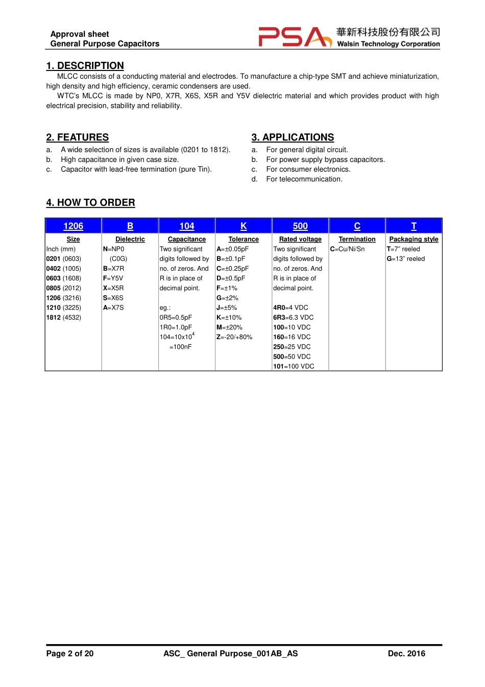 IC封装资料_电容_0603N2R7C500CT.pdf_第2页