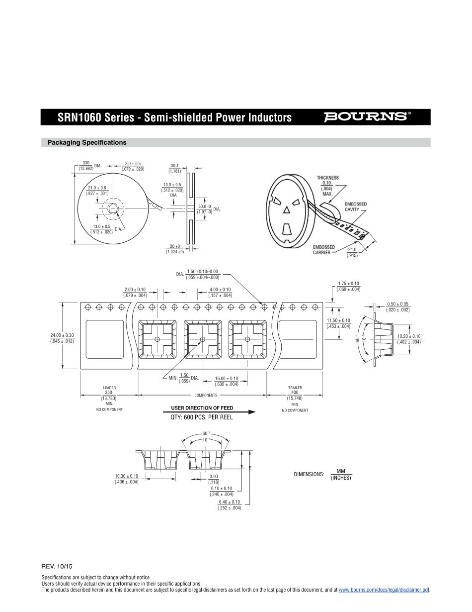 IC封装资料_电感_SRN1060-330M.pdf_第2页