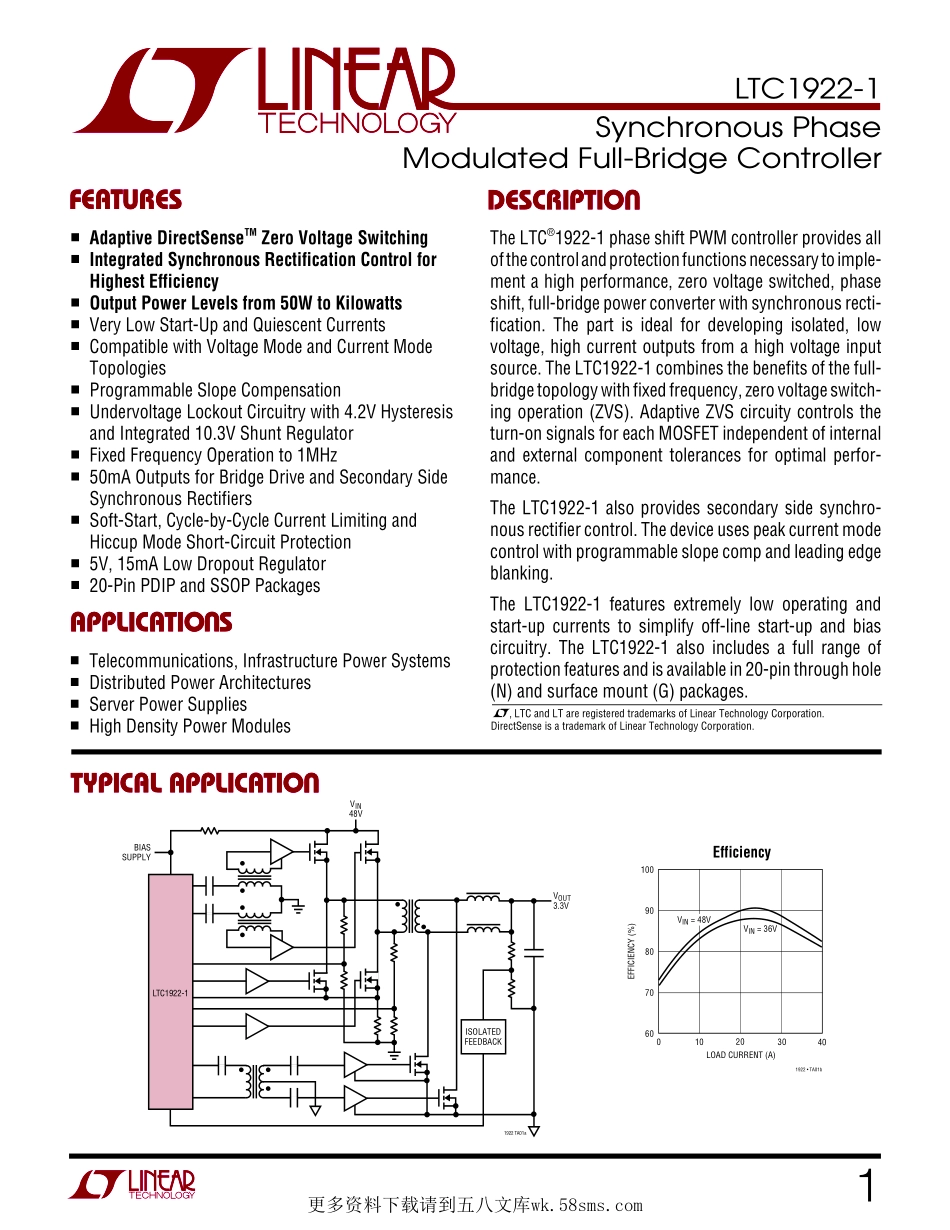 IC封装资料_电源管理芯片_LTC1922EG-1_TRPBF.pdf_第1页