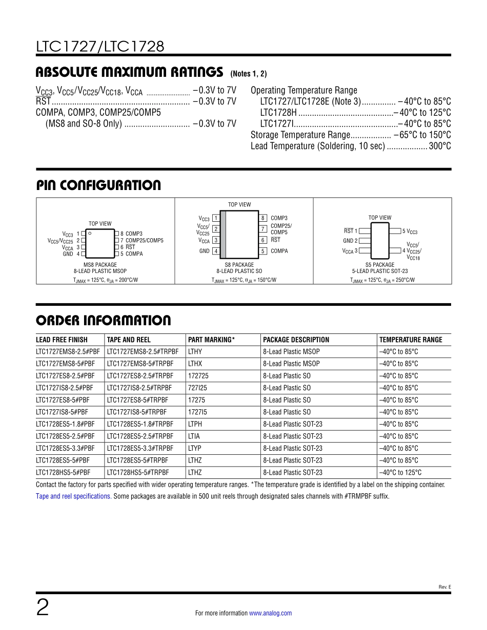 IC封装资料_电源管理芯片_LTC1728ES5-5_TRMPBF.pdf_第2页