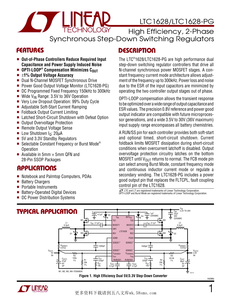 IC封装资料_电源管理芯片_LTC1628IG_PBF.pdf_第1页
