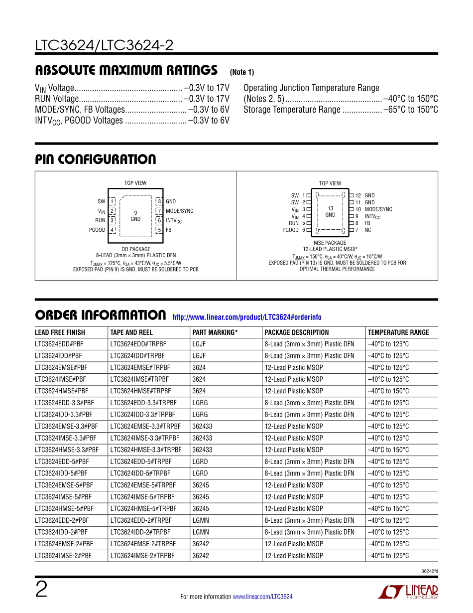 IC封装资料_电源管理芯片_LTC3624IDD_PBF.pdf_第2页