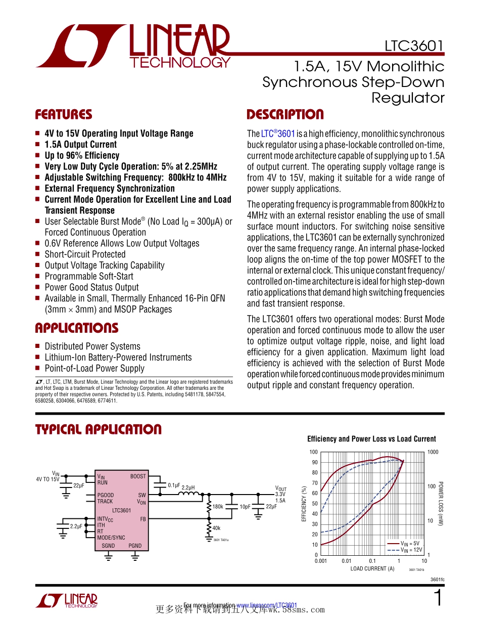 IC封装资料_电源管理芯片_LTC3601EUD_TRPBF.pdf_第1页