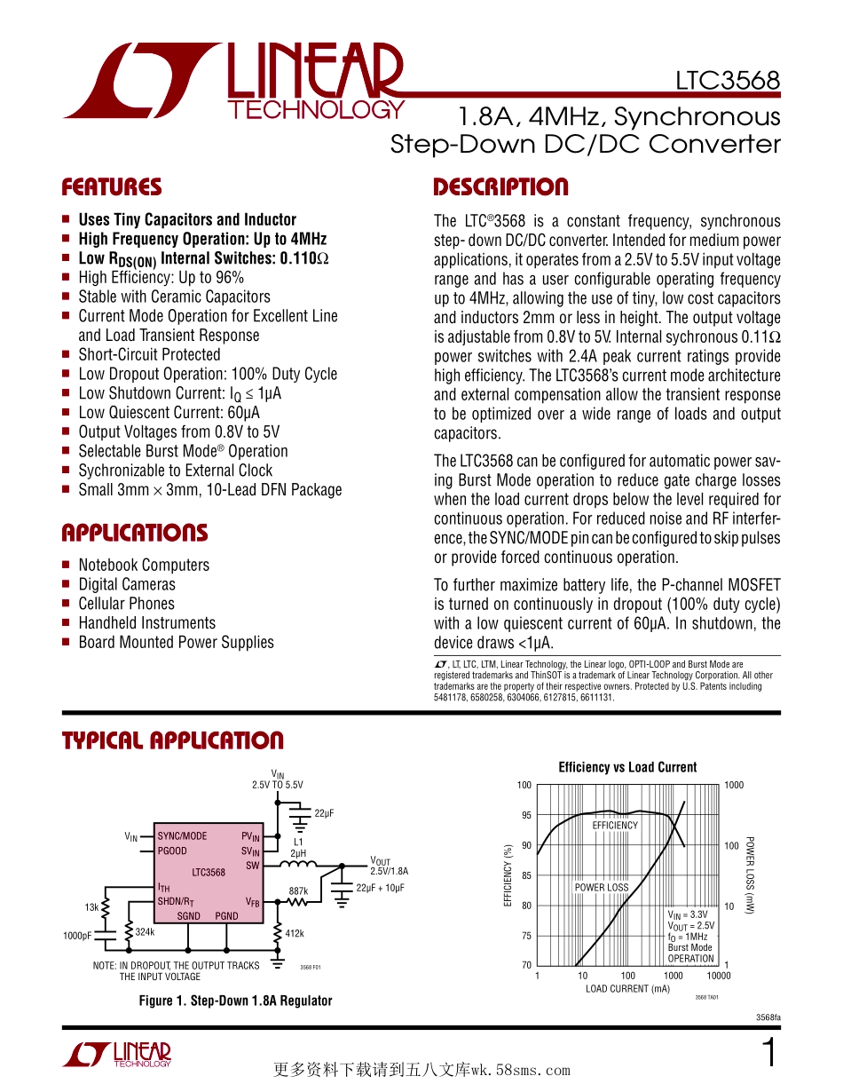 IC封装资料_电源管理芯片_LTC3568EDD_TRPBF.pdf_第1页