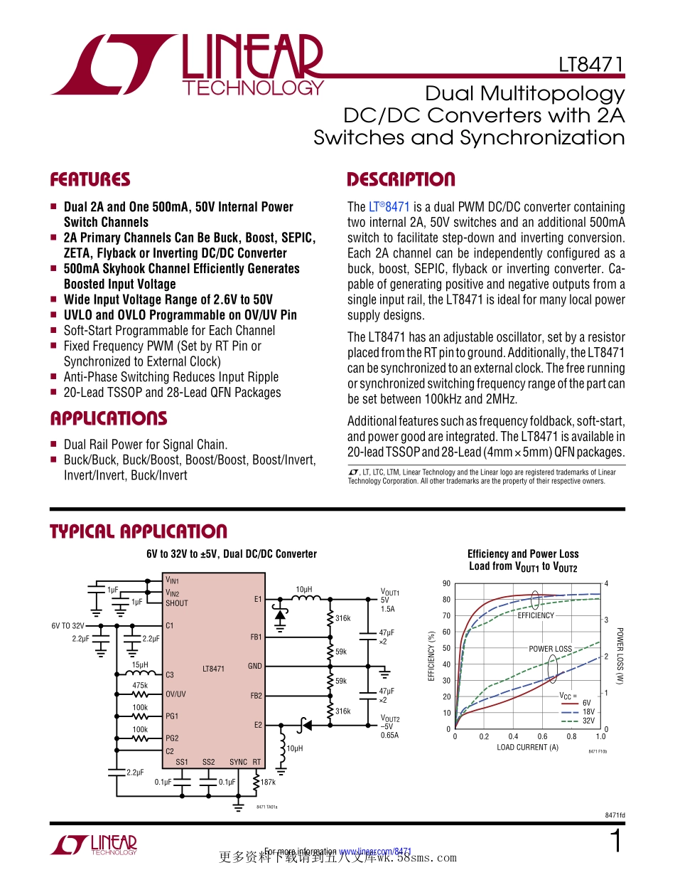 IC封装资料_电源管理芯片_LT8471IFE_TRPBF.pdf_第1页