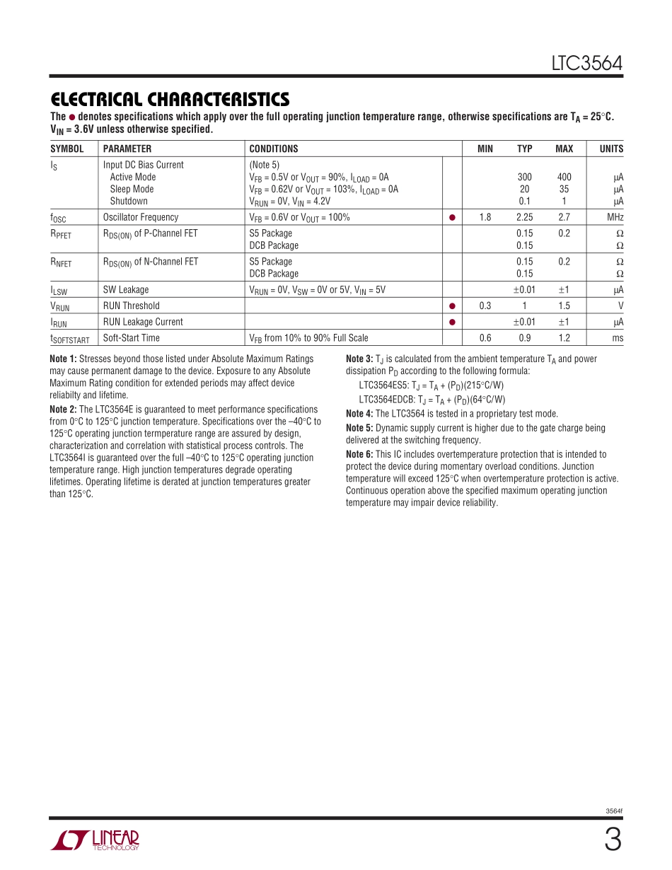 IC封装资料_电源管理芯片_LTC3564IS5_TRPBF.pdf_第3页