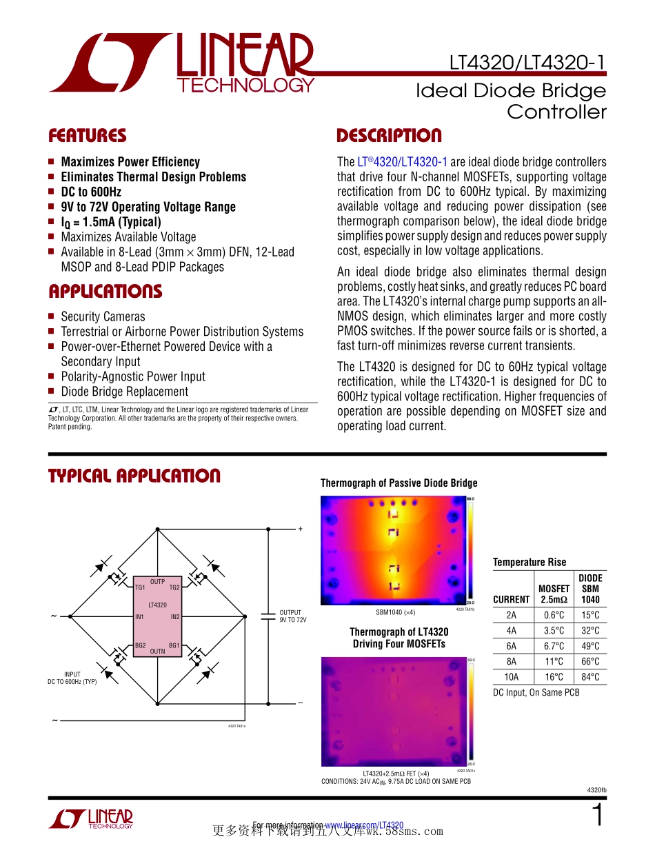 IC封装资料_电源管理芯片_LT4320IMSE_TRPBF.pdf_第1页