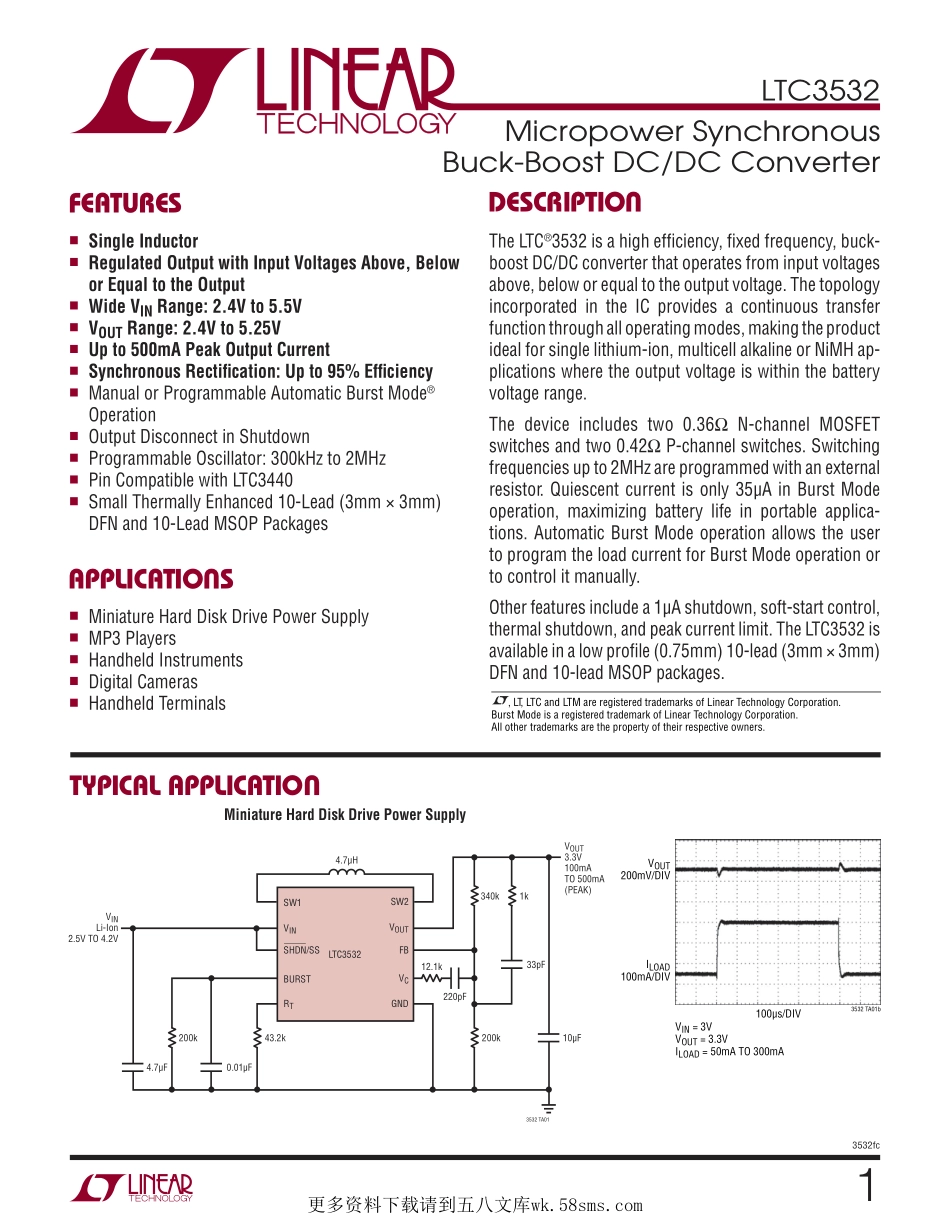 IC封装资料_电源管理芯片_LTC3532EDD_TRPBF.pdf_第1页