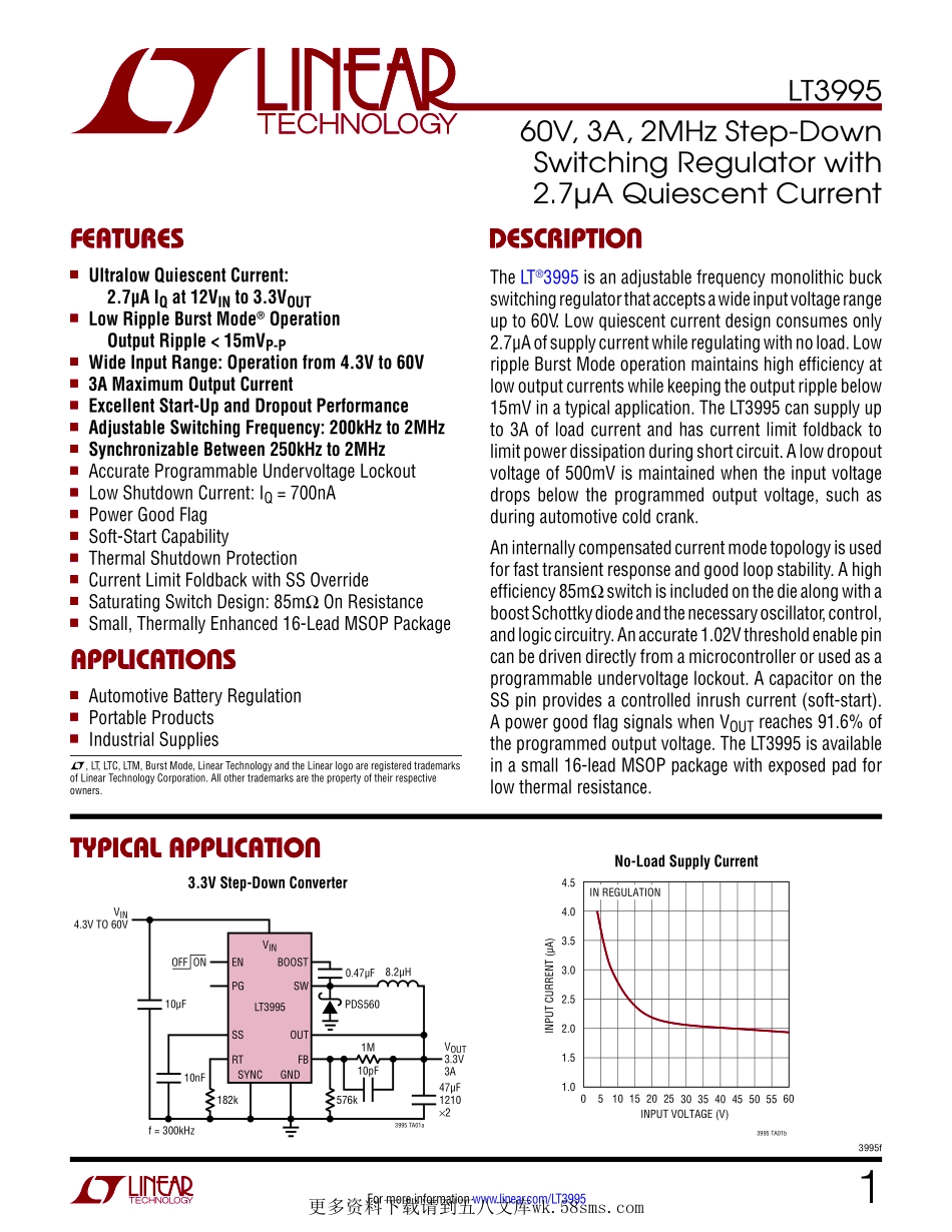 IC封装资料_电源管理芯片_LT3995IMSE_TRPBF.pdf_第1页