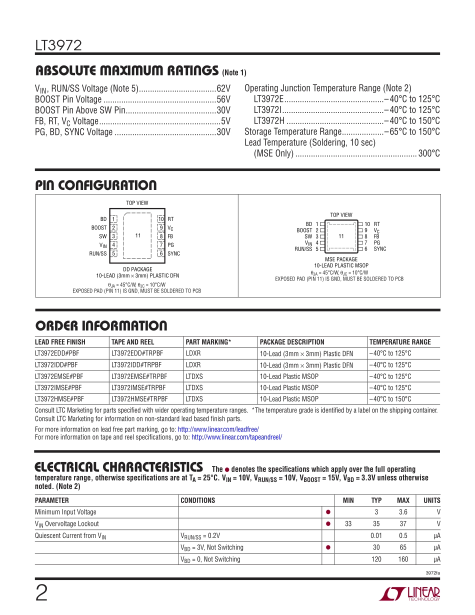 IC封装资料_电源管理芯片_LT3972EDD_TRPBF.pdf_第2页