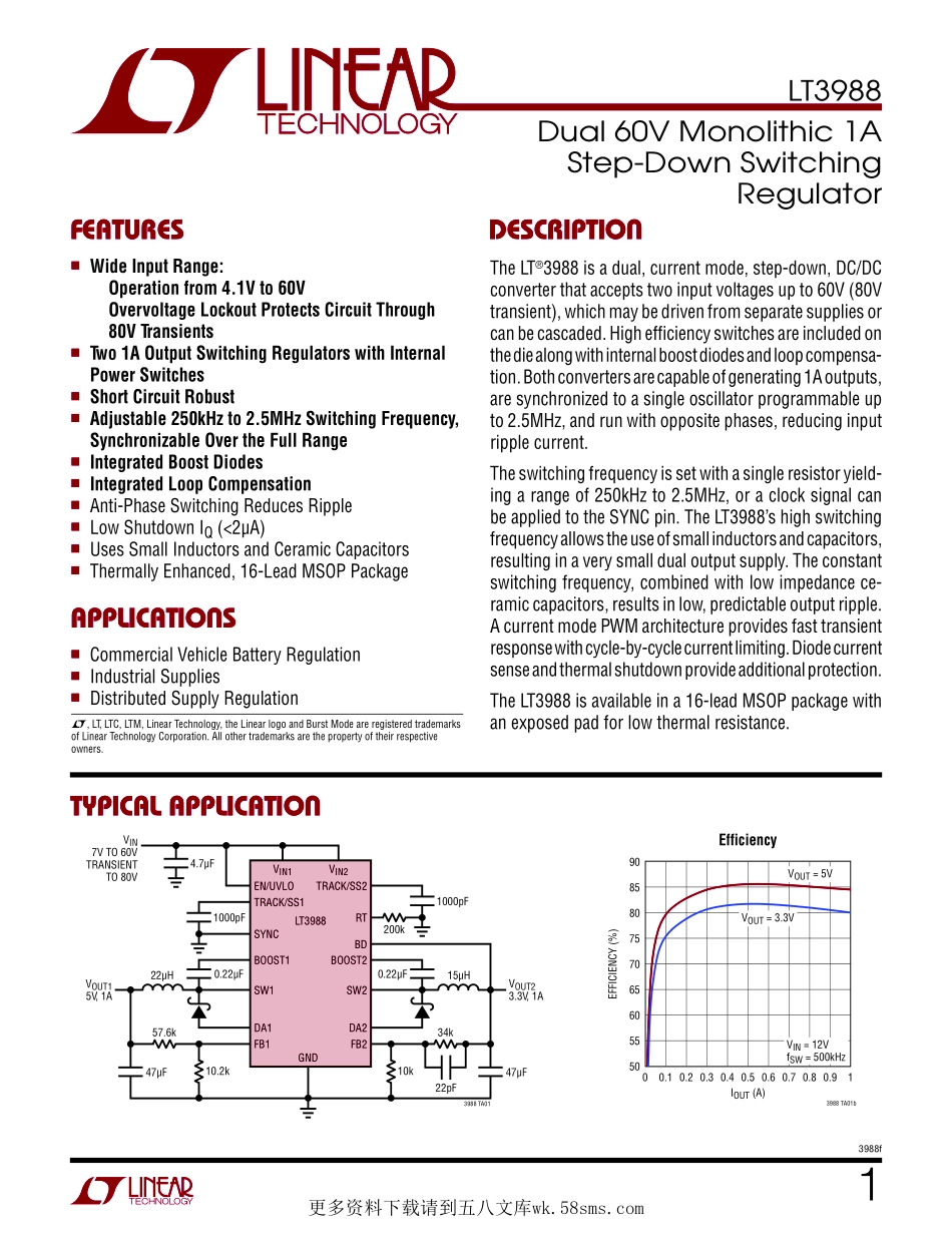 IC封装资料_电源管理芯片_LT3988IMSE_TRPBF.pdf_第1页