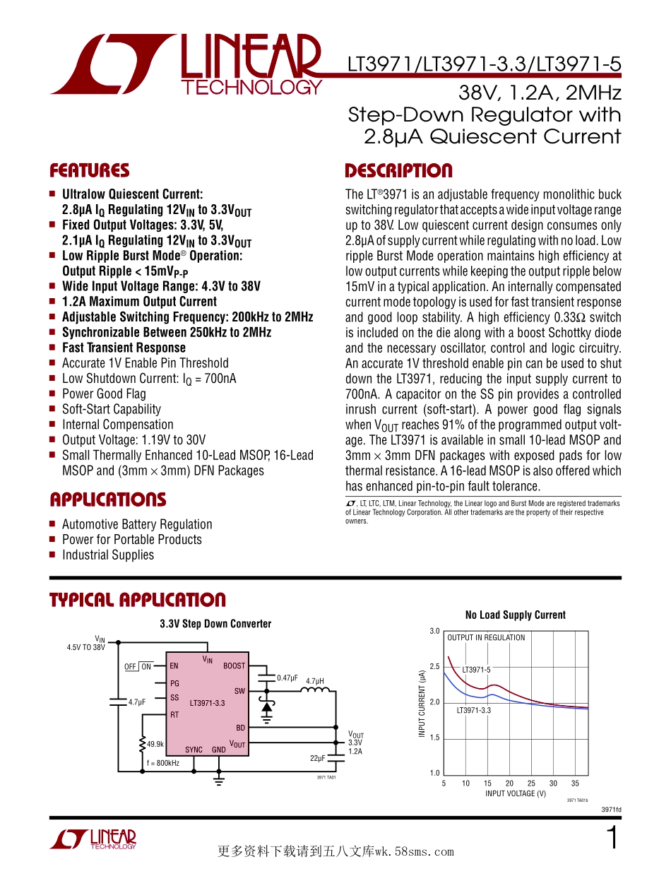IC封装资料_电源管理芯片_LT3971IDD_TRPBF.pdf_第1页