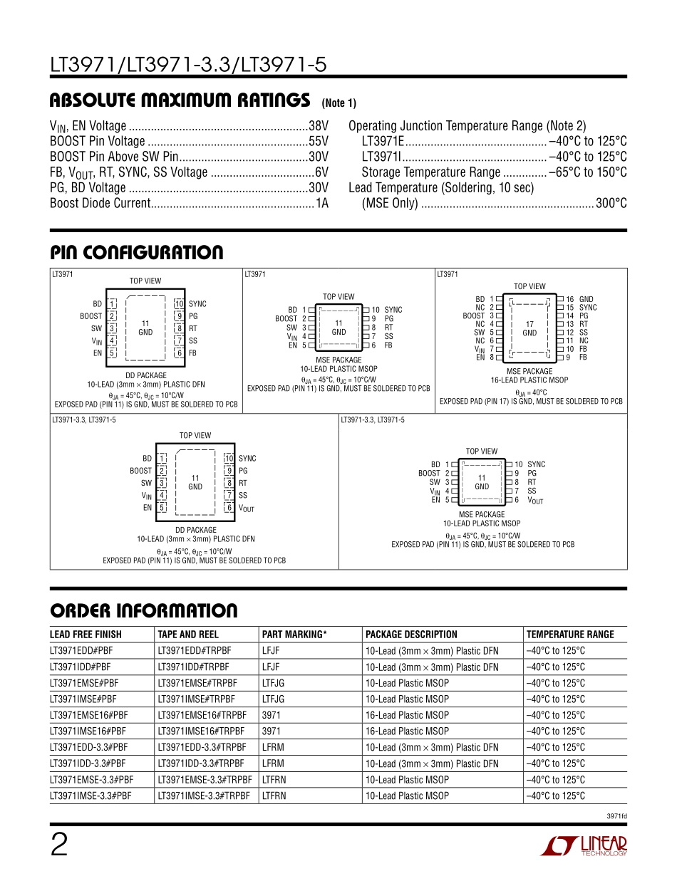 IC封装资料_电源管理芯片_LT3971IDD_TRPBF.pdf_第2页