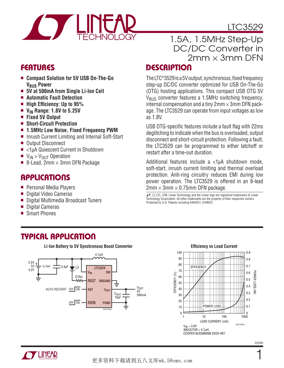 IC封装资料_电源管理芯片_LTC3529EDCB_TRPBF.pdf_第1页